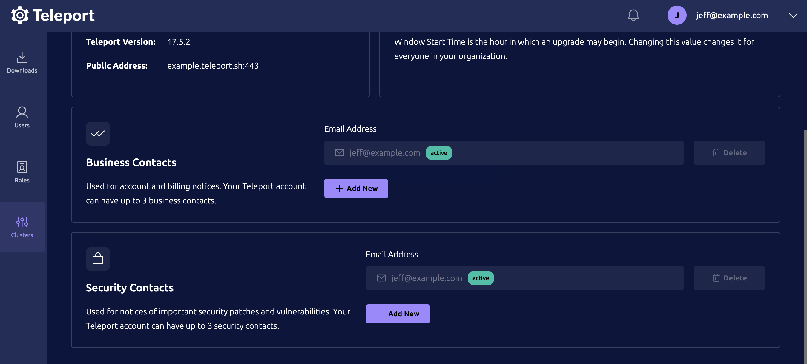 Teleport Self-Hosted Dashboard Manage Contacts.png